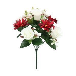 Bouquet de roses et marguerites - H 35 cm - Différents modèles