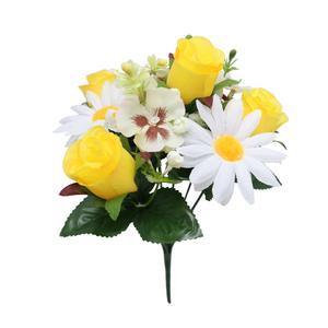 Bouquet de roses et marguerites - H 35 cm - Différents modèles