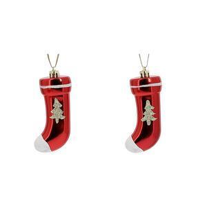 2 suspensions chaussette - H 10 cm - Rouge - FAIRY STARS