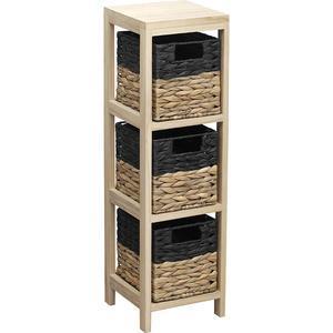 Meuble d'appoint - 22 x L 22 x H 73.5 cm - Noir