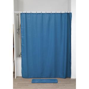 Rideau de douche uni - 180 x L 200 cm - Bleu