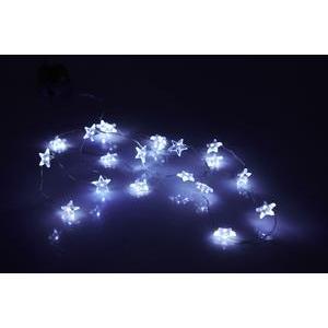 Guirlande 20 étoiles LED - L 1 m - Blanc froid - FAIRY STARS
