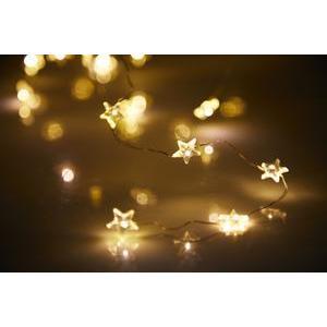Guirlande 20 étoiles LED - L 1 m - Blanc chaud - FAIRY STARS