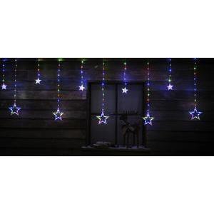 Rideau d'étoiles 150 LED - L 300 x H 80 cm - Multicolore