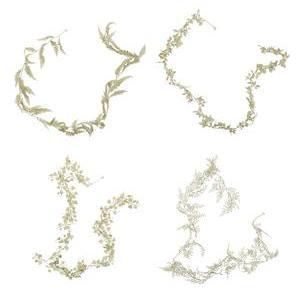Guirlande de feuilles pailletées - L 180 cm - Différents modèles - Or