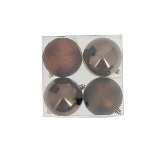4 boules mixées - ø 8 cm - Chocolat- FAIRY STARS
