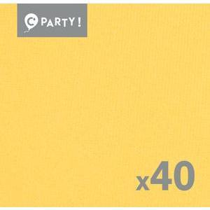 40 serviettes en papier Textouch - 25 x 25 cm - Jaune gourmandine