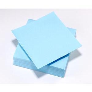 40 serviettes papier Textouch - 38 x 38 cm - Bleu caraïbes