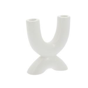 Bougeoir - H 13 cm - Blanc - K.KOON