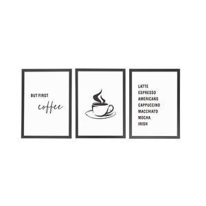 3 affiches encadrées Coffee - 21 x L 29.7 cm - K.KOON