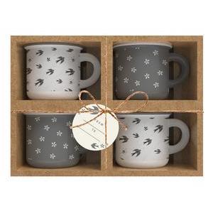 Coffret 4 tasses en grès