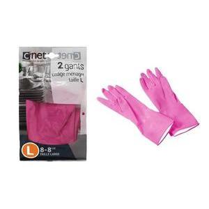 GANTS X2 MENAGE LATEX TAILLE L