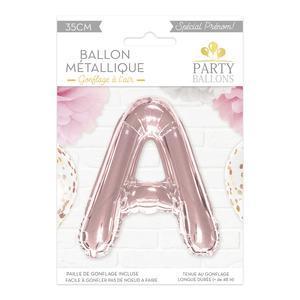 Ballon Metallique Rose Dore  A
