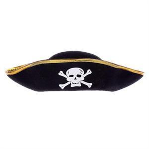 Chapeau de pirate - Taille enfant - Noir et or