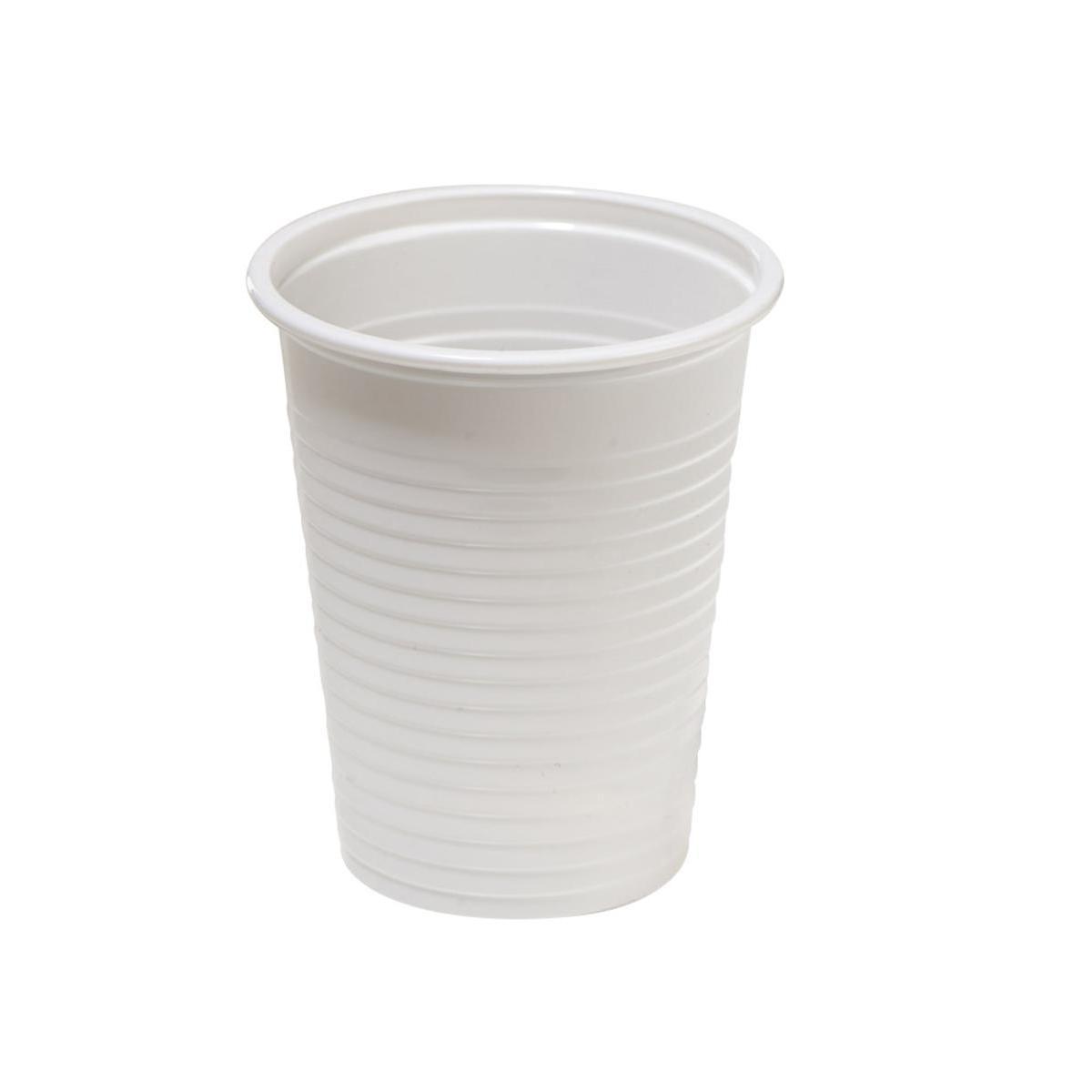 Lot de 50 gobelets - plastique - 20 cl - Blanc