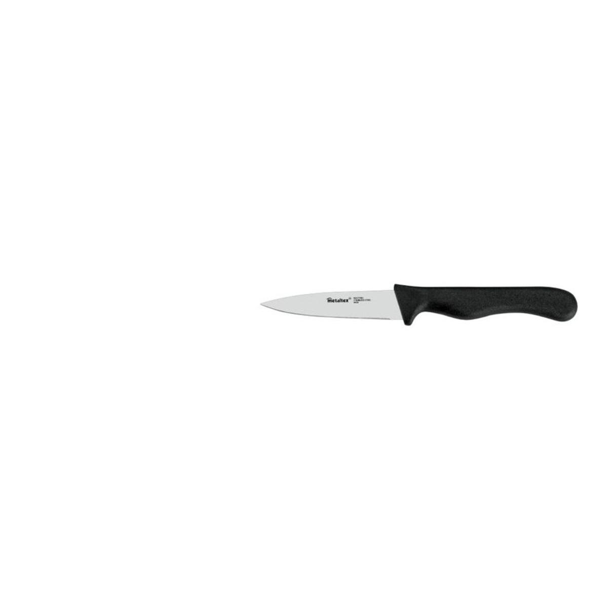 Couteau d'office - Acier inoxydable et plastique - 23,5 x 6,8 x 1,3 cm - Gris et noir