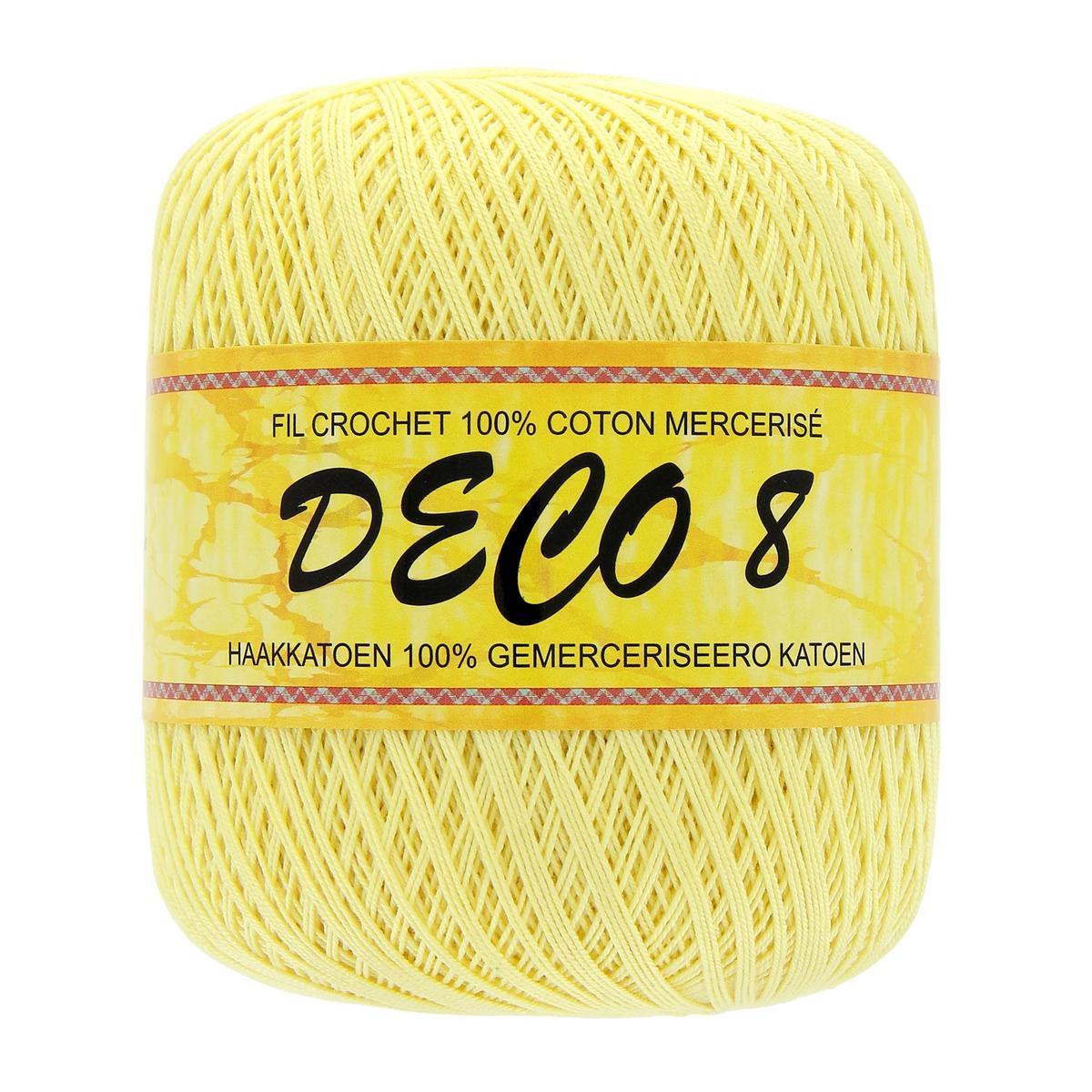 Fil à crocheter jaune coton 100 g - Jaune