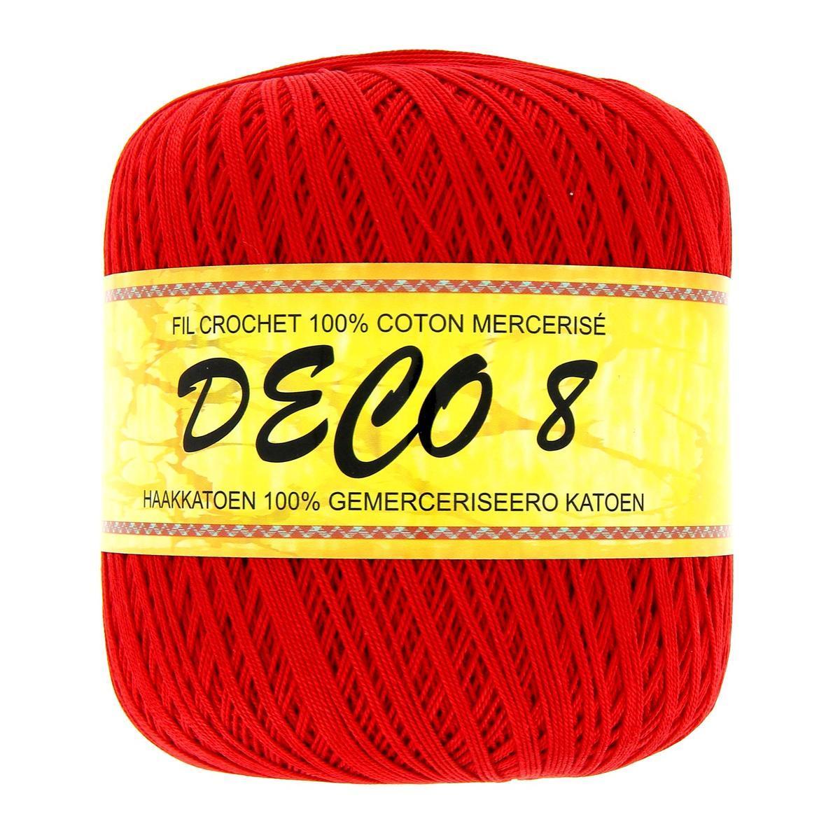 Fil pour crochet - Coton - 100 g - Rouge