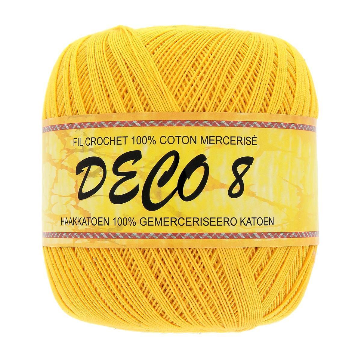 Fil à crocheter jaune or coton 100 g - Or