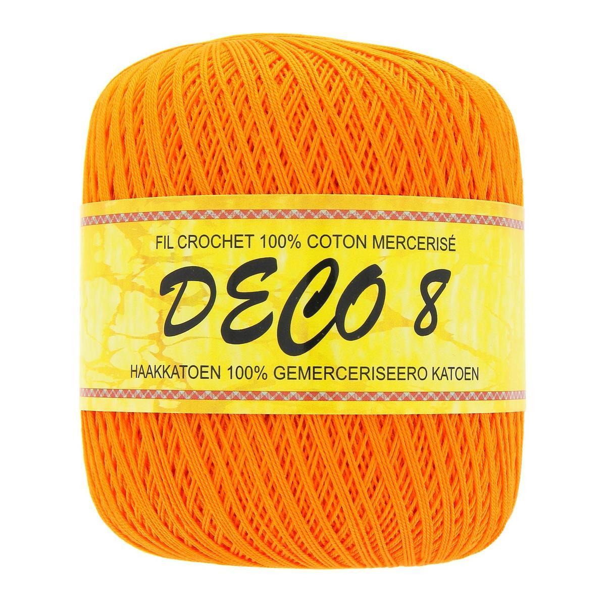 Fil pour crochet - Coton - 100 g - Orange