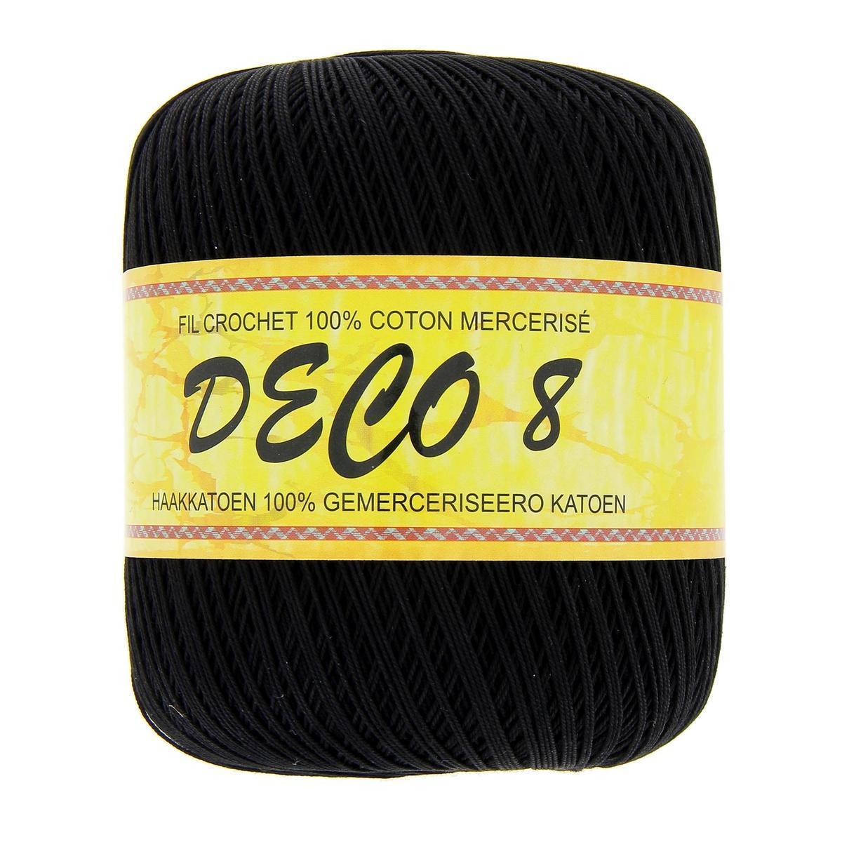 Fil pour crochet - Coton - 100 g - Noir