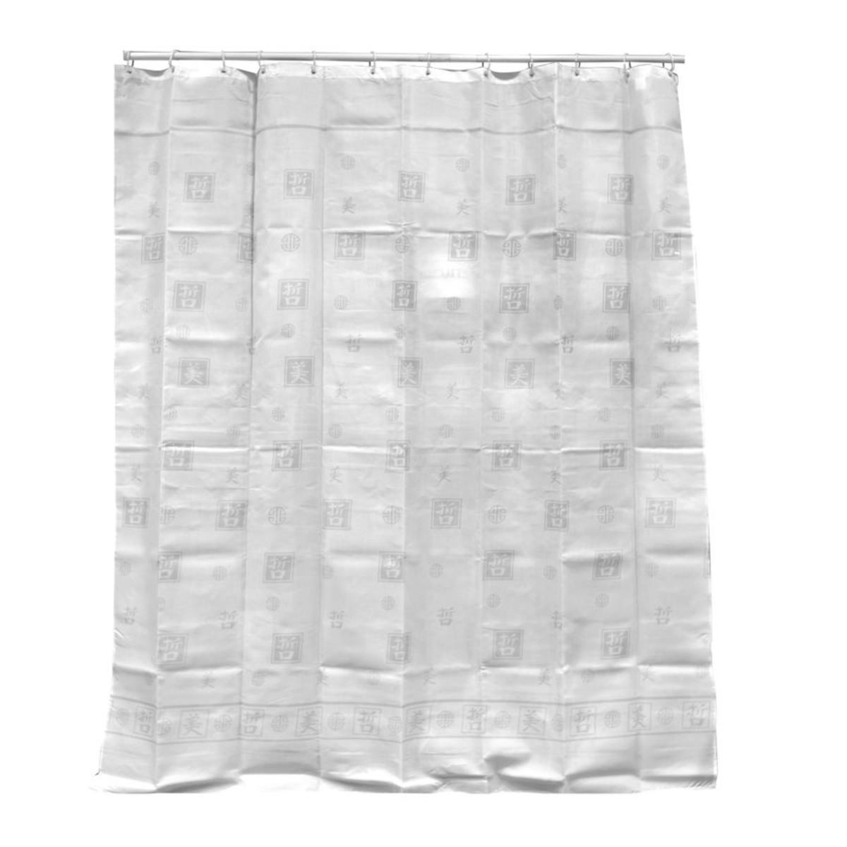 Rideau de douche Zen -  Polyester - 180 x 200 cm - Gris