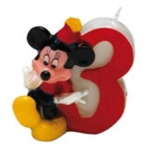 Mickey clubhouse bougie en forme de chiffre 3