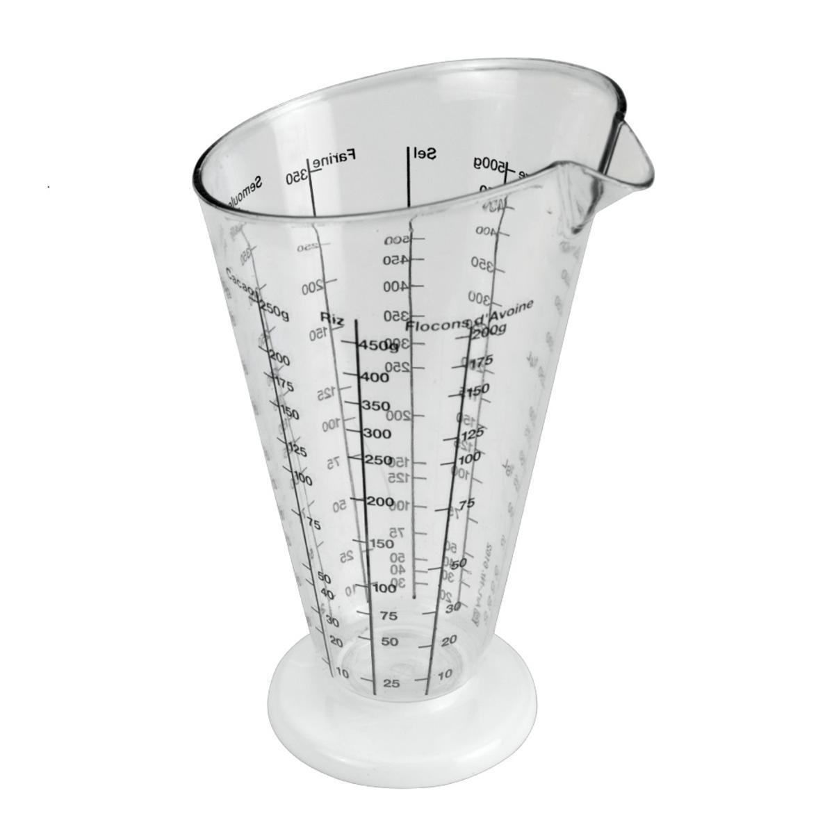 Verre doseur 1 demi litre - Plastique - 18,5 x 10,5 x 12 cm- Multicolore