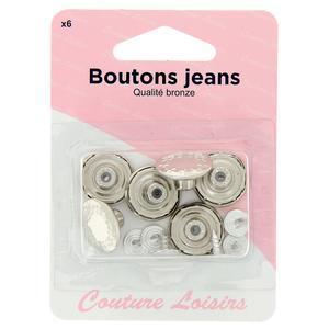 Boutons pour jean - Acier - Ø1,6 cm - Gris