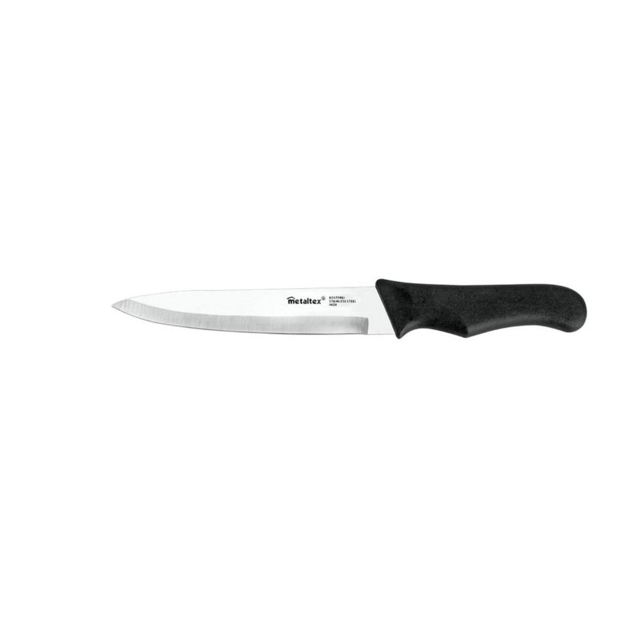 Couteau du chef - Acier inoxydable et plastique - 34 x 6,8 x 1,8 cm - Gris et noir