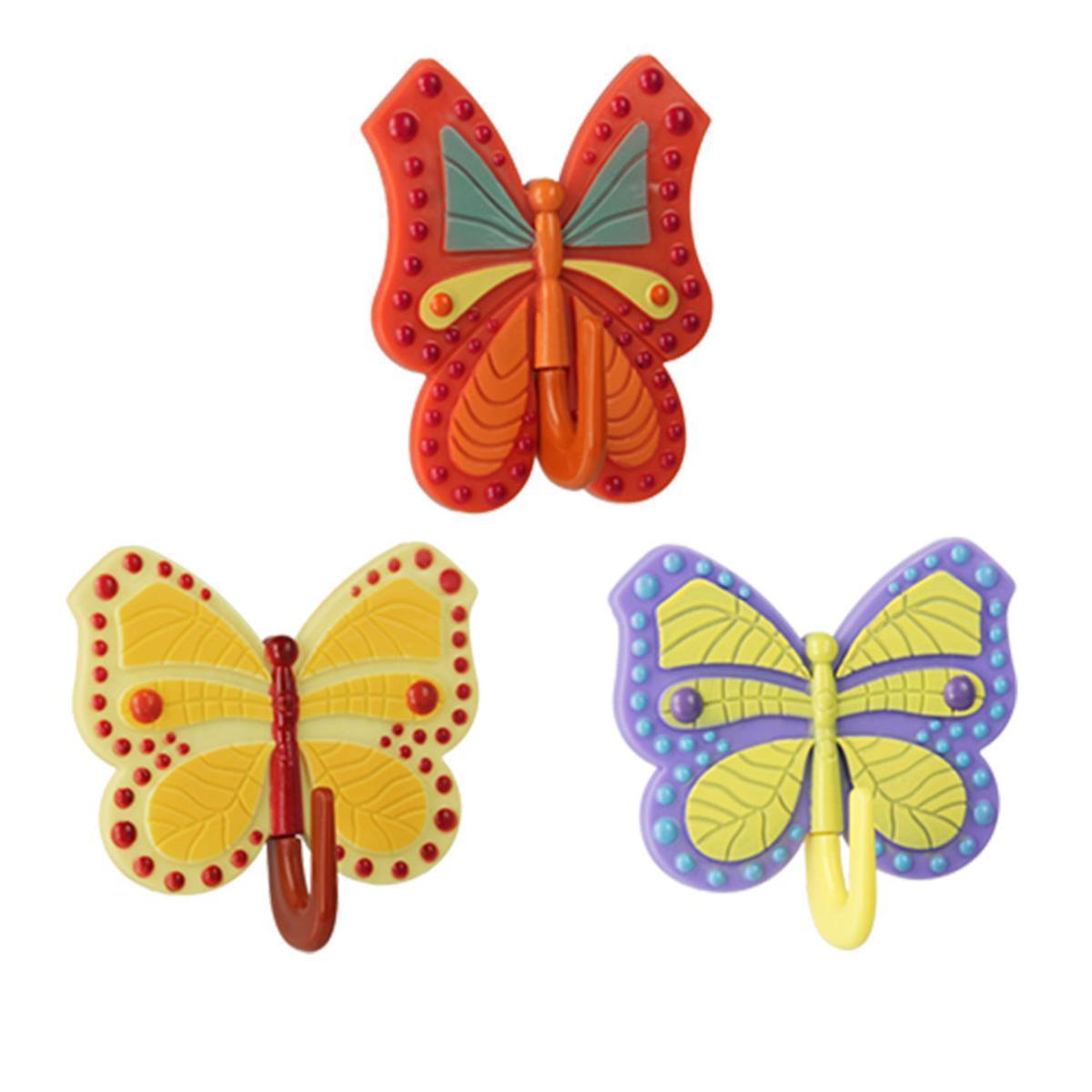 Crochet adhésif design papillon