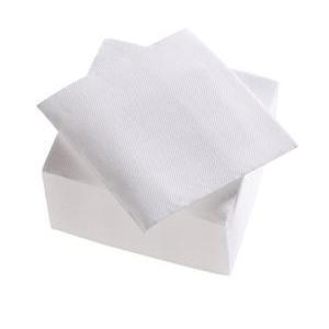 Lot de 40 serviettes - ouate - 25 cm x 25 cm - Blanc