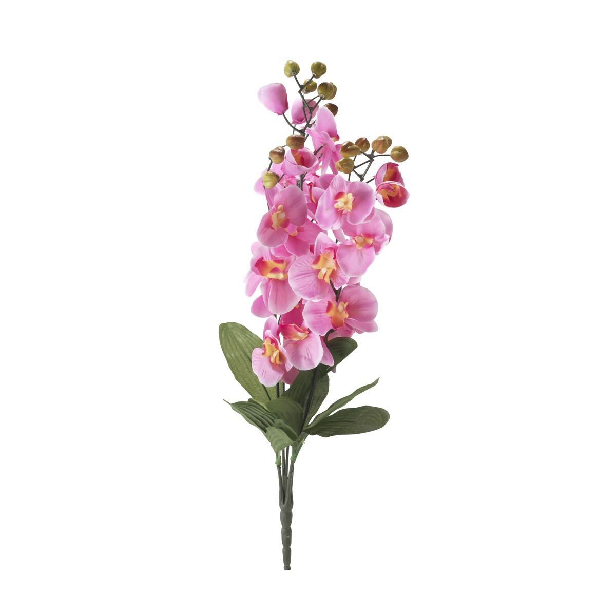Bouquet piquet de 5 orchidées - Hauteur 73 cm - Rose clair