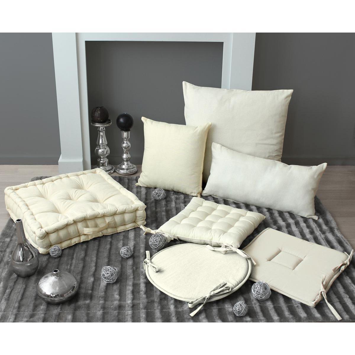 Coussin - 100% Coton - 30 x 60 cm - Beige