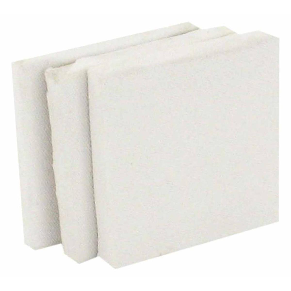 Lot de 3 mini châssis carrés - Coton - 7 x 7 cm - Blanc