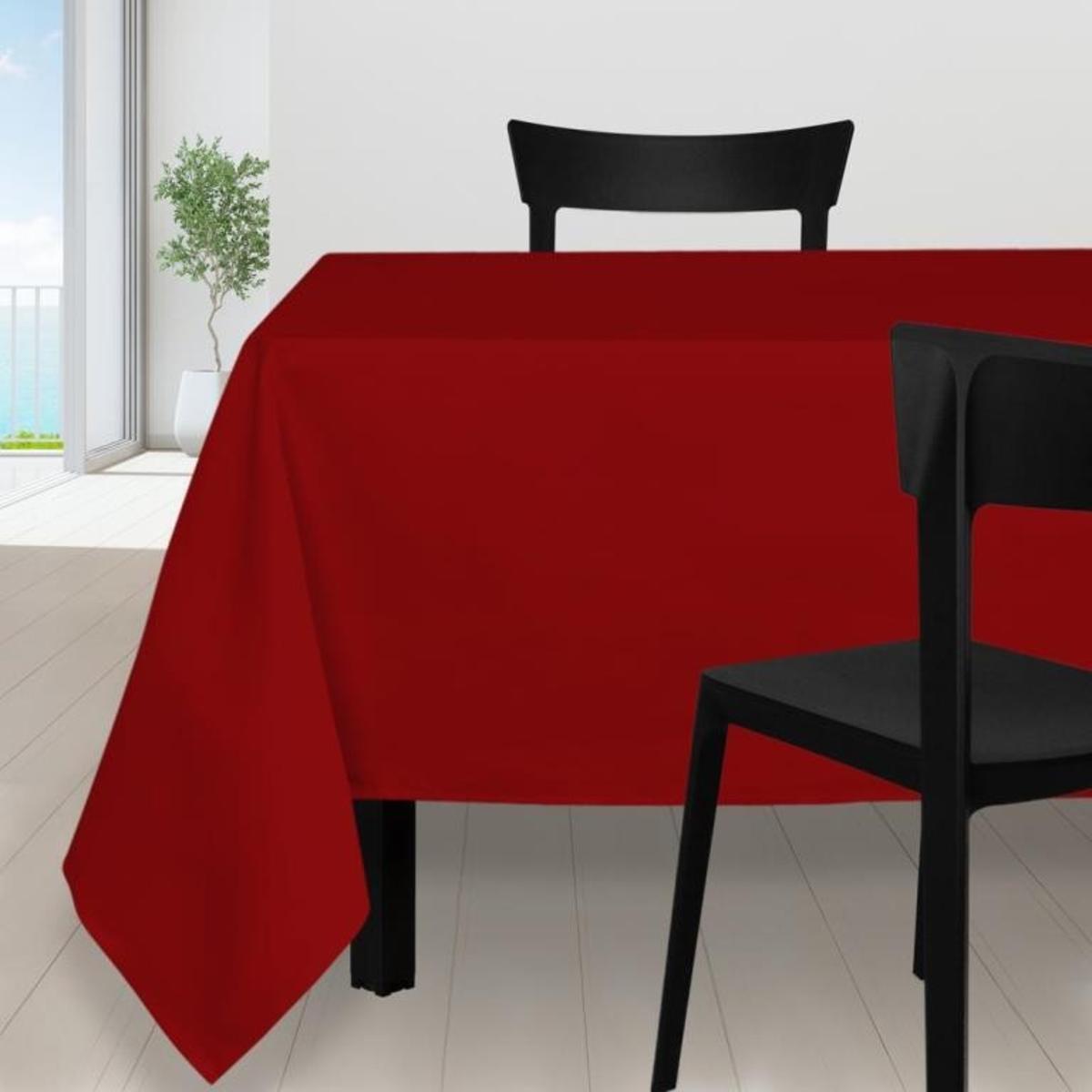 Nappe antitache rectangle - 140 x 240 cm - Alix rouge