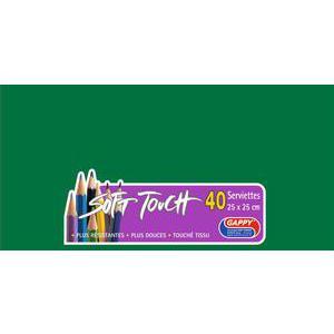 Lot de 40 serviettes Soft Touch Gappy - 25 x 25 cm - Pure Ouate de Cellulose - Vert