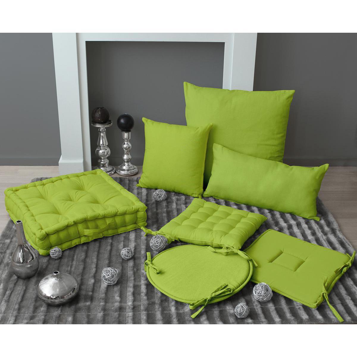 Coussin 100 % Coton 40 x 40 cm - Vert