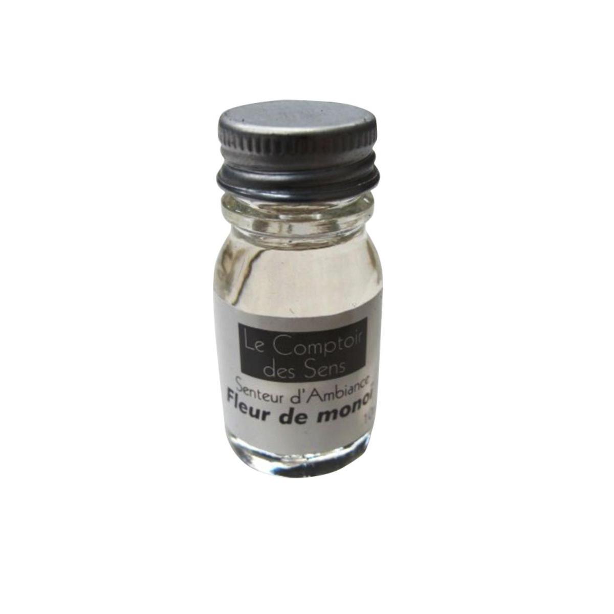 Extrait senteur monoï - Verre soluté - D 2,5 x 5 cm - 10 ml - Blanc