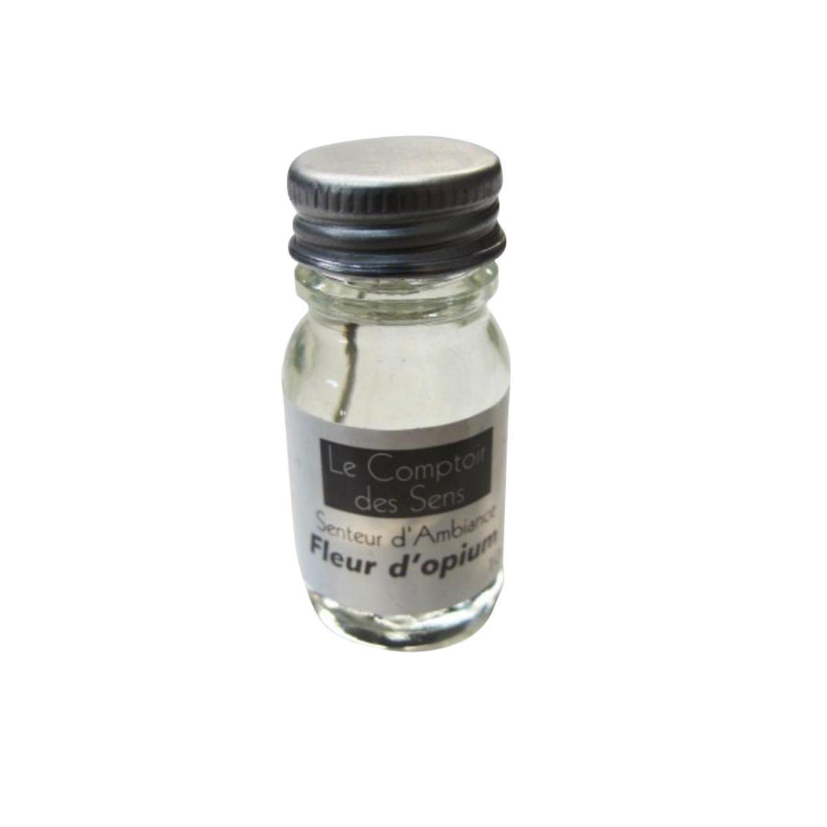 Extrait senteur opium - Verre soluté - D 2,5 x 5 cm - 10 ml - Blanc