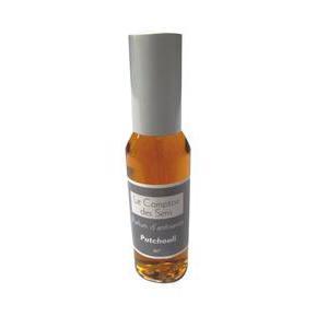 Parfum d'ambiance patchouli - Verre soluté - D 3 x 12 cm - 30 ml - Marron