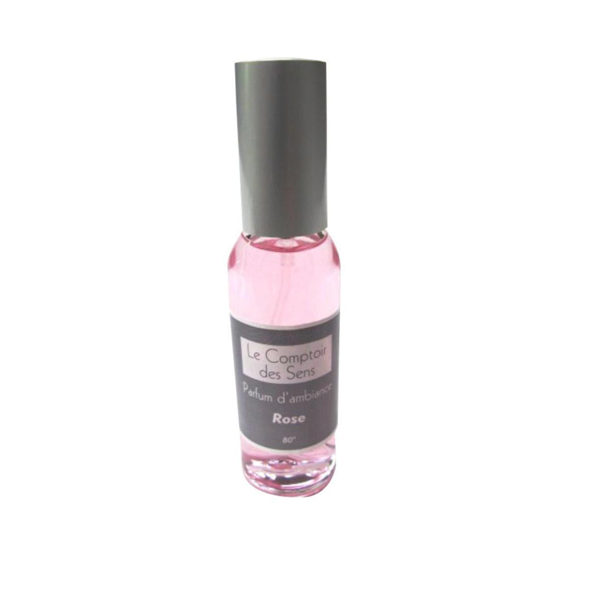 Parfum d'ambiance rose - Verre soluté - D 3 x 12 cm - 30 ml - Rose