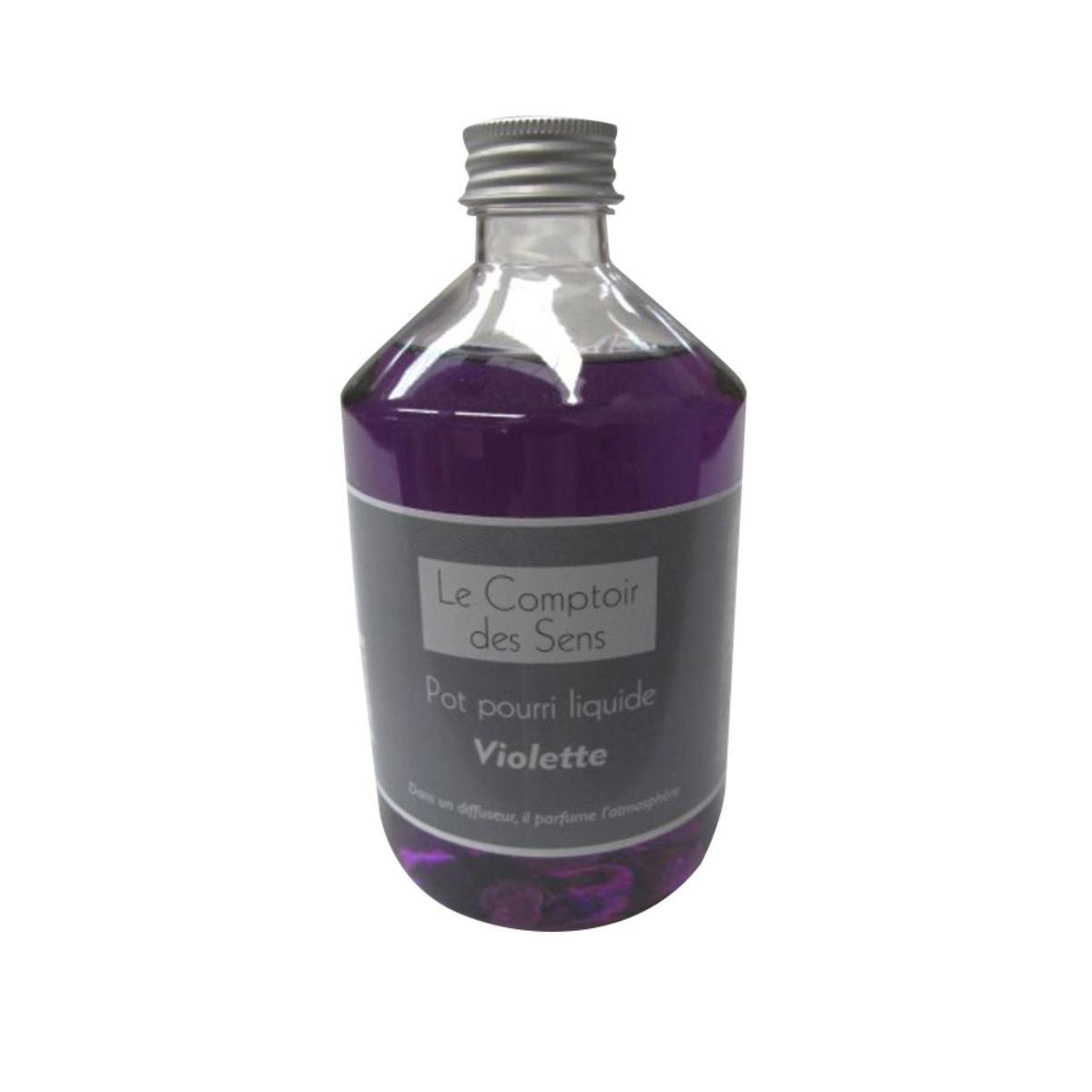 Pot-pourri violette en liquide - Plastique - D 7,5 x 15 cm - 500 ml - Violet