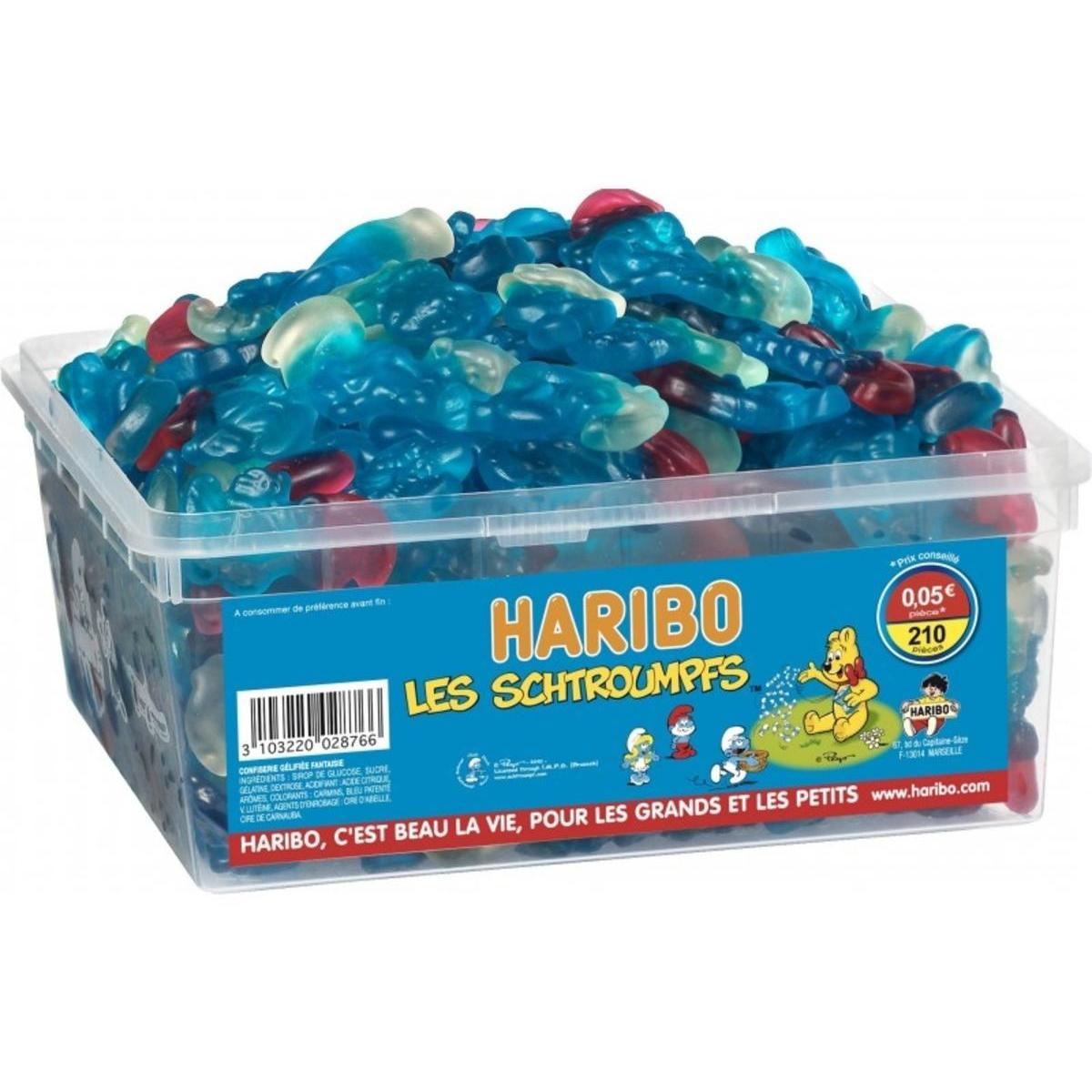 Boîte les schtroumpfs - 210 pièces - HARIBO