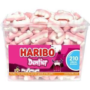Boîte de bonbons Dentiers - 210 pièces - HARIBO