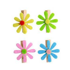 Lot de 8 pinces fleurs - Feutrine - 2,6 cm - Multicolore