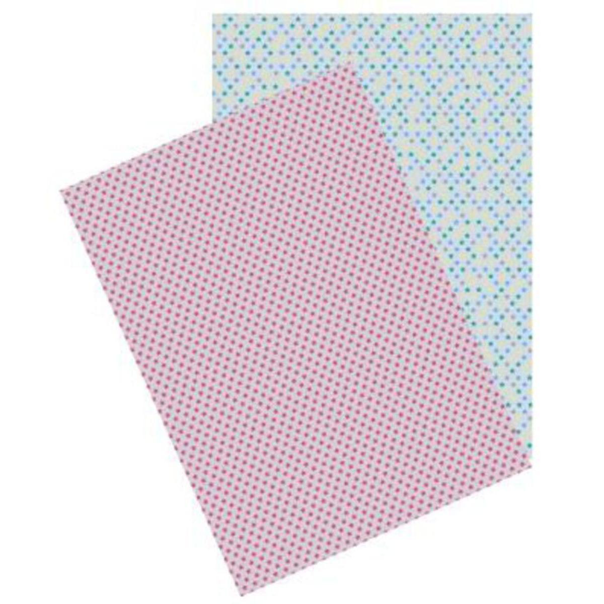 Lot de 2 feuilles Washi paper - Papier - A4 - Multicolore