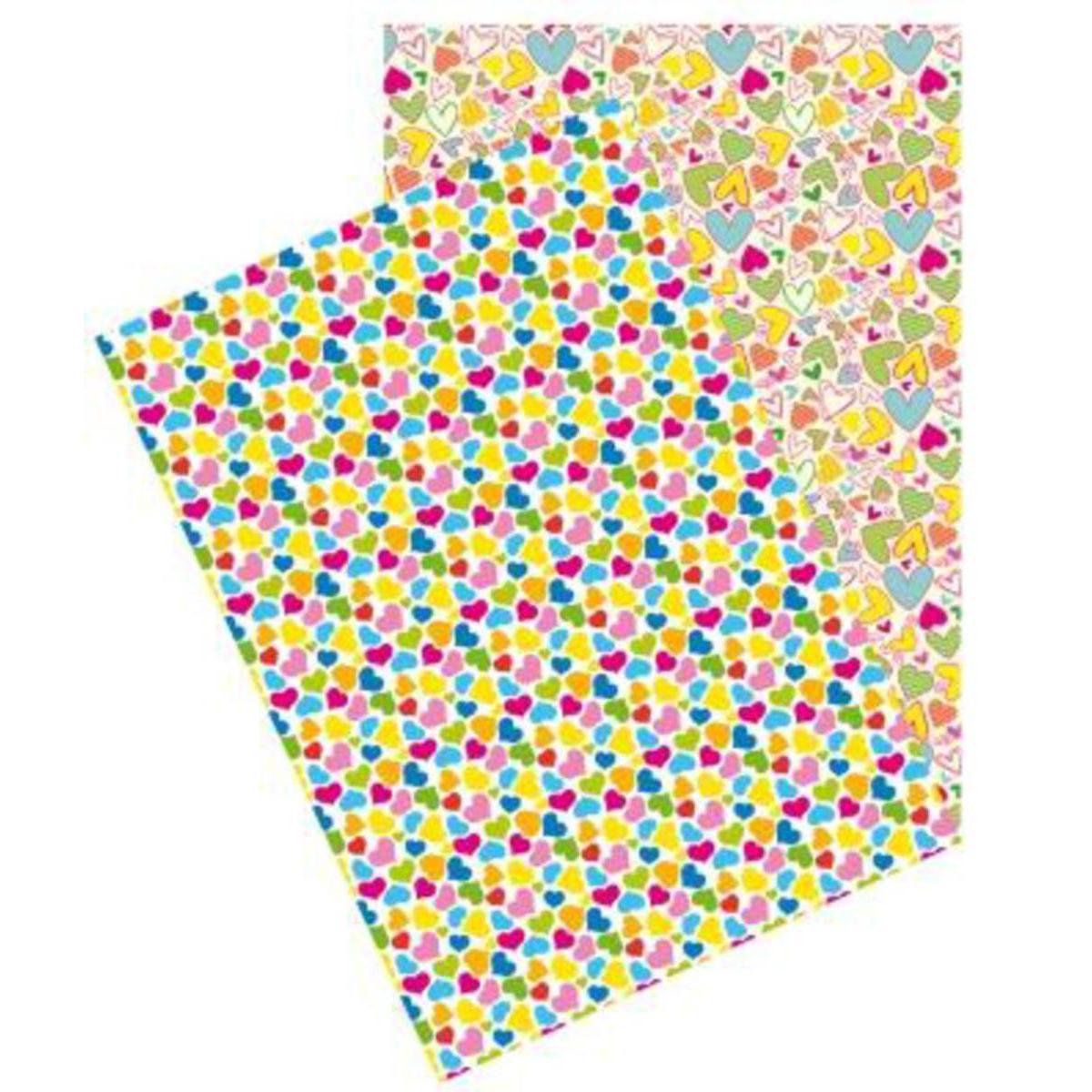 Lot de 2 feuilles Washi paper - Papier - A4 - Multicolore