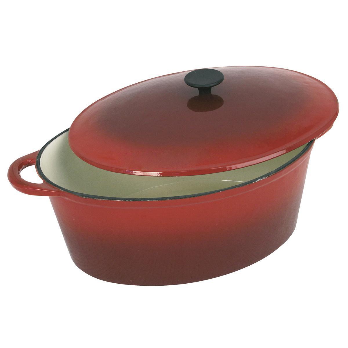 Cocotte émaillée - Fonte - 28 x 11 cm - Rouge