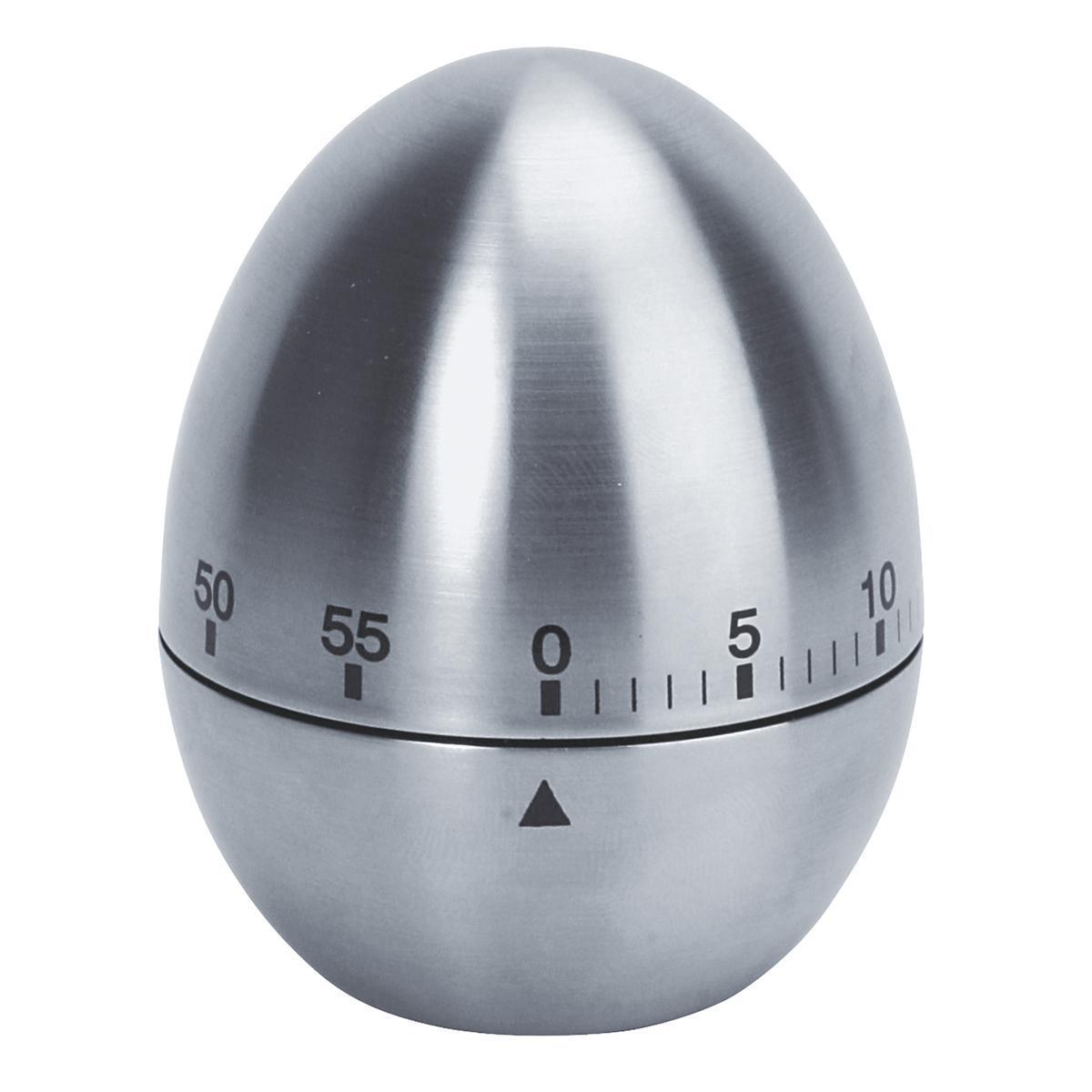 Minuteur - Acier inoxydable diamètre 6,8 cm - Gris